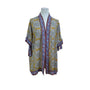 Max Edition Women's Yellow Multicolor Kimono Jacket Floral Lightweight Size S