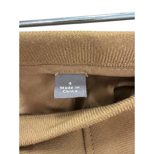 Brown Solid Womens Pleated Skirt Size 4 Lightweight Polyester Fit & Flare Design Brown Solid Womens Pleated Skirt Size 4 Lightweight Polyester Fit & Flare Design