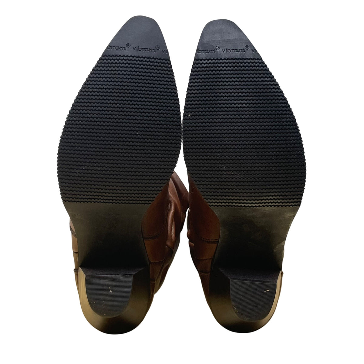 Silver Rebel Women's Brown Leather Maple Leaf Western Boots Size 9 M