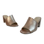 Adrienne Vittadini 3in Heel Sandals Rose Gold Sz 8.5