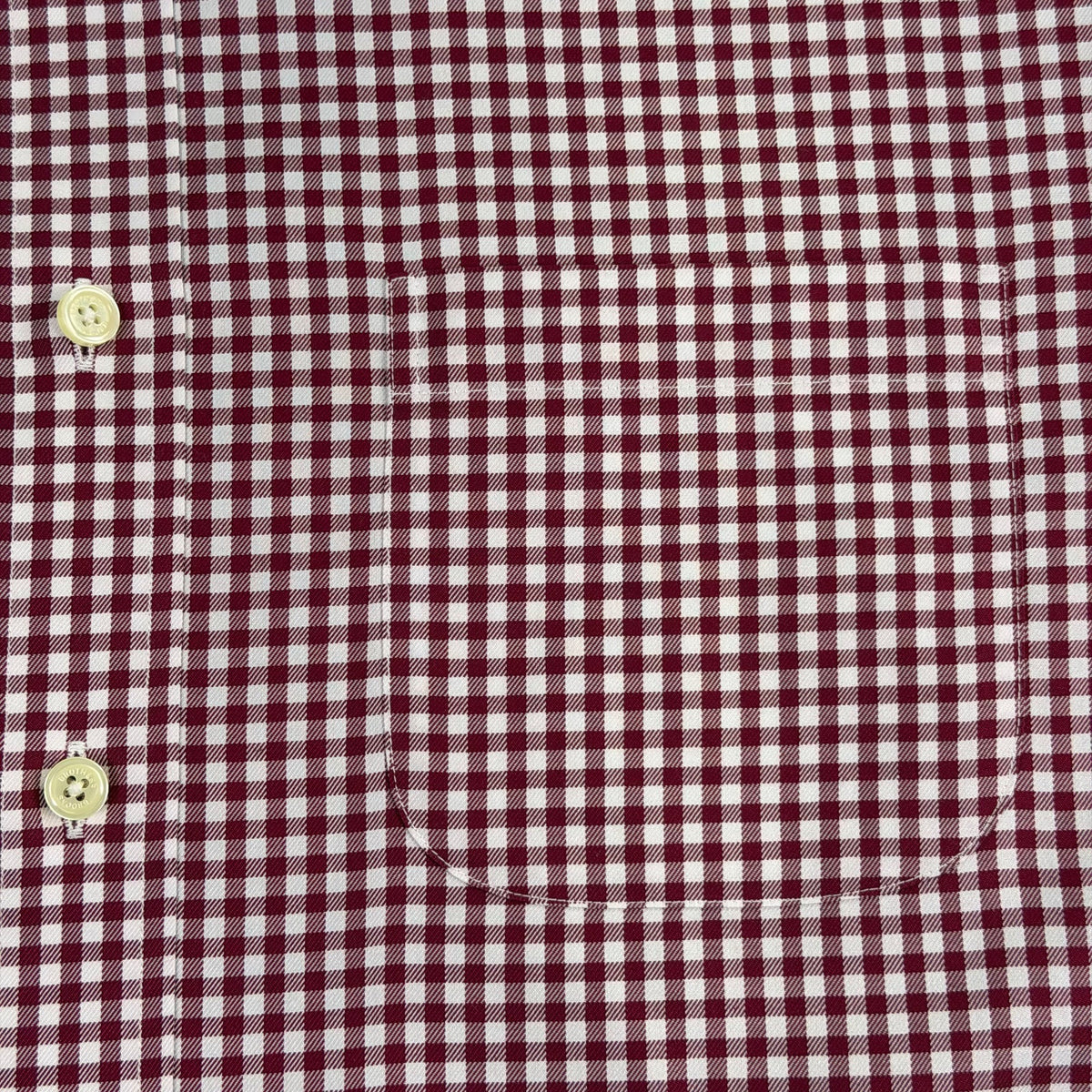 Brooks Brothers Mens Burgundy/White Checkered Long-Sleeve Button-Down Shirt Sz L