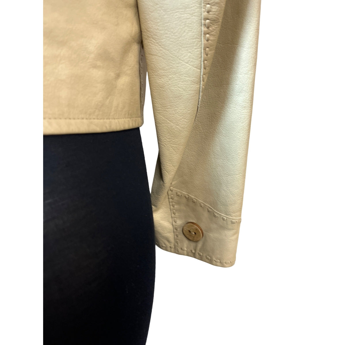 Ralph Lauren Women's Brown Leather Long Sleeve Jacket with Inner Pockets Sz 6