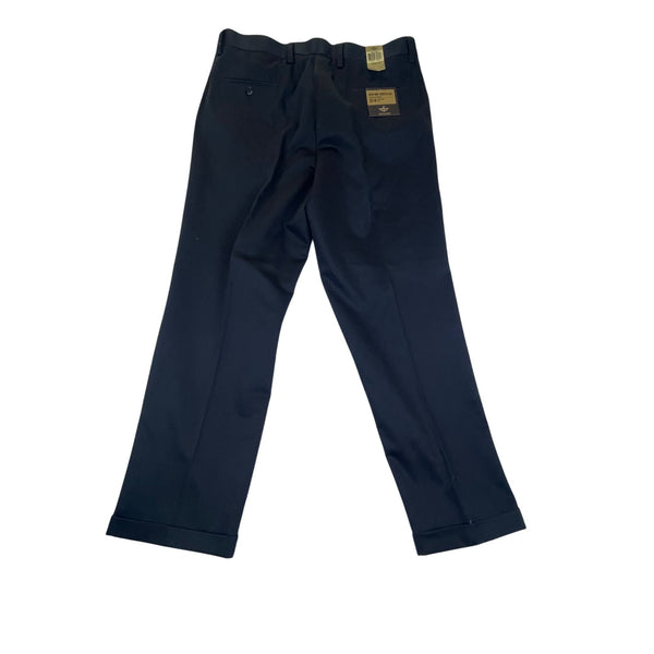 Dockers Men’s Blac Flat Front Dress Pants D4 Never Iron Size W38 L32