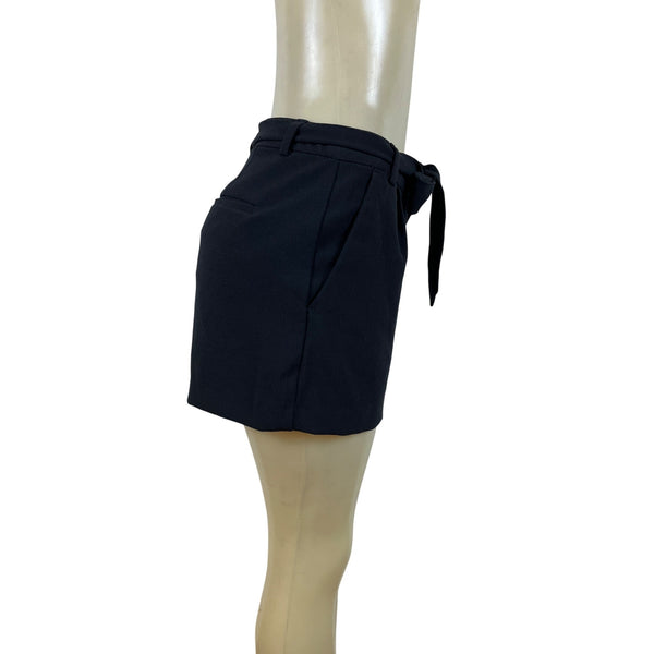 Loft Women's Black High Waist Tie Belt Shorts Size 2