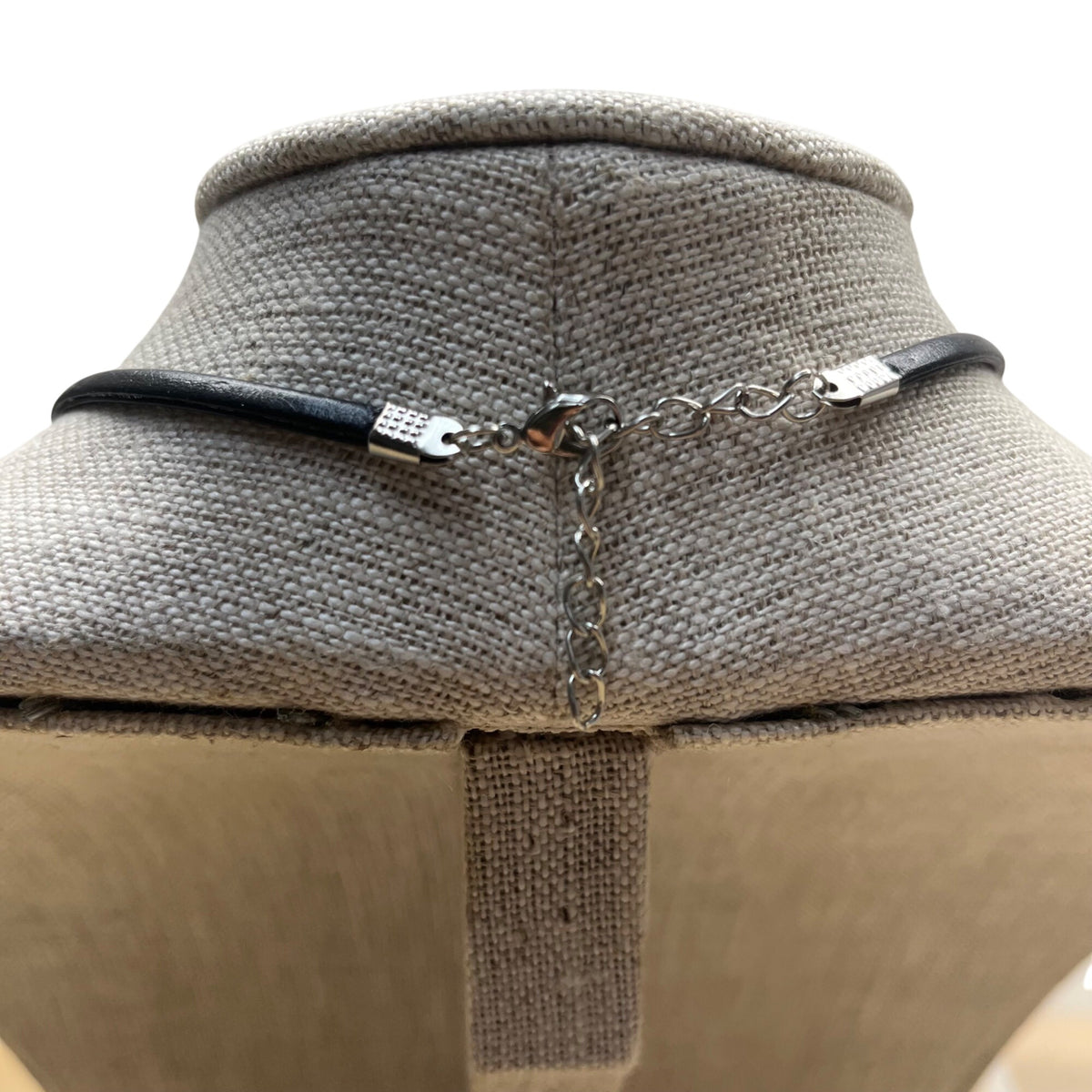 Metallic Owl Pendant Necklace With Black Leather Cord Adjustable Chain Modern Charm