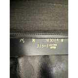 Leather Upper Womens Black Tall Heeled Boots With Elegant Buckle Detail Size 9.5 M