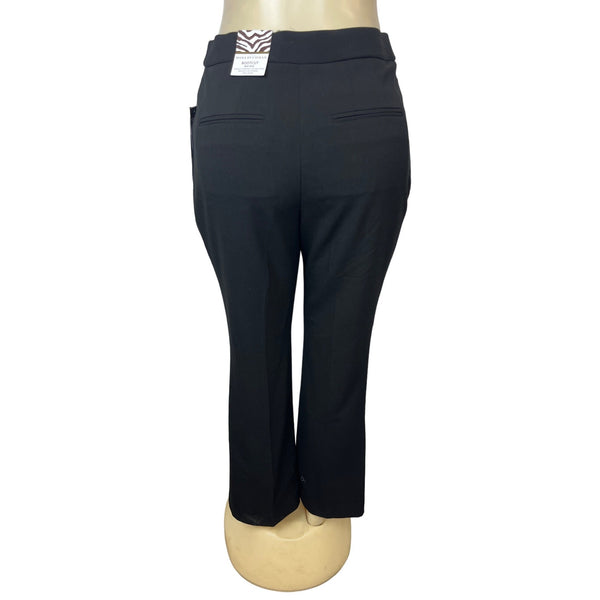 Dana Buchman Women's Black Bootcut Mid Rise Straight Work Pants Sz 6 - NWT