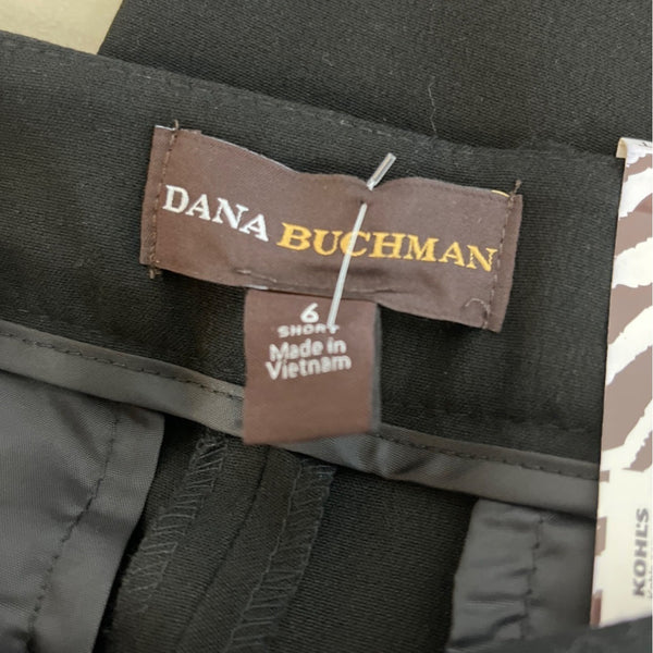 Dana Buchman Women's Black Bootcut Mid Rise Straight Work Pants Sz 6 - NWT