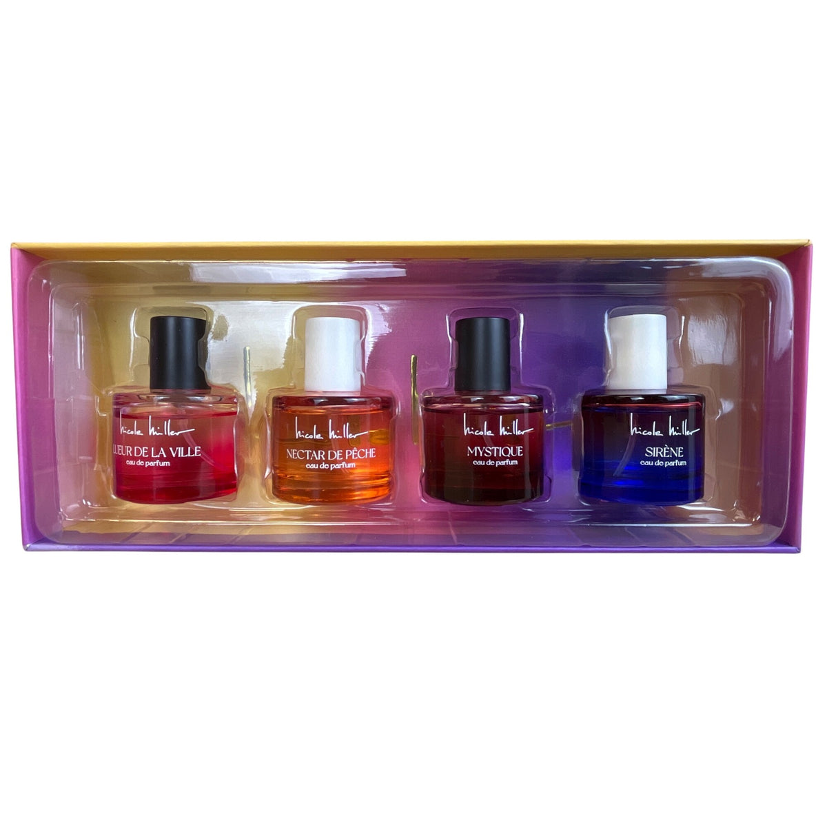 Nicole Miller Womens Multicolor Fragrance Collection Lueur De La Ville/Nectar De Peche/Mystique/Sirene