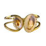 Milikona Of Maui Womens Gold-Tone Shell Accent Hinged Bracelet  Jewelry