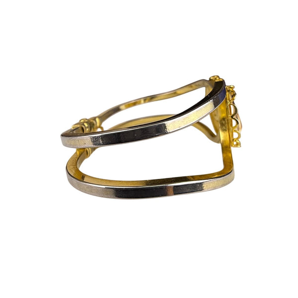Milikona Of Maui Womens Gold-Tone Shell Accent Hinged Bracelet  Jewelry