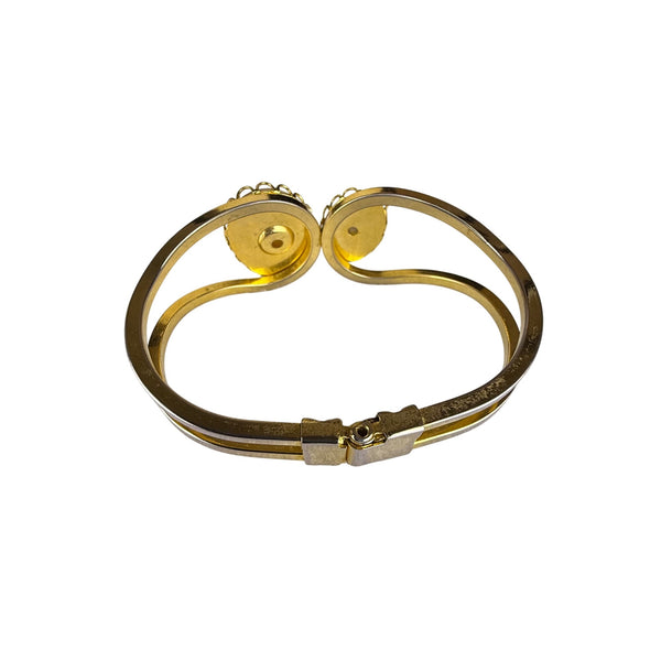 Milikona Of Maui Womens Gold-Tone Shell Accent Hinged Bracelet  Jewelry