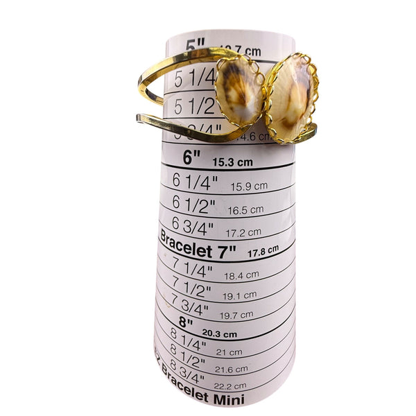 Milikona Of Maui Womens Gold-Tone Shell Accent Hinged Bracelet  Jewelry