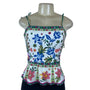 House Of Harlow 1960 Womens Multicolor Floral Spaghetti Strap Peplum Blouse Sz 6