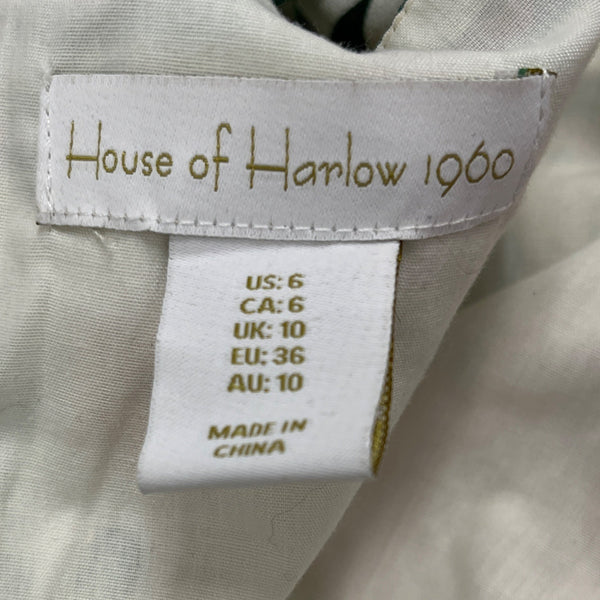 House Of Harlow 1960 Womens Multicolor Floral Spaghetti Strap Peplum Blouse Sz 6