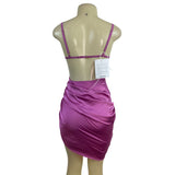 Jacquemus Mini Dress With Adjustable Straps & Side Draping Hot Pink Sz 32 - New