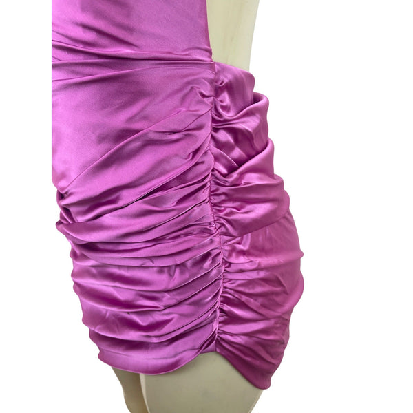 Jacquemus Mini Dress With Adjustable Straps & Side Draping Hot Pink Sz 32 - New