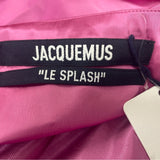 Jacquemus Mini Dress With Adjustable Straps & Side Draping Hot Pink Sz 32 - New