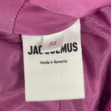 Jacquemus Mini Dress With Adjustable Straps & Side Draping Hot Pink Sz 32 - New