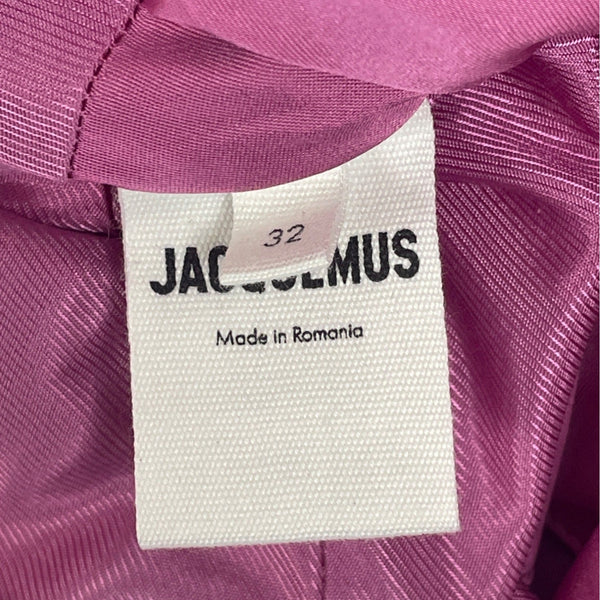 Jacquemus Mini Dress With Adjustable Straps & Side Draping Hot Pink Sz 32 - New