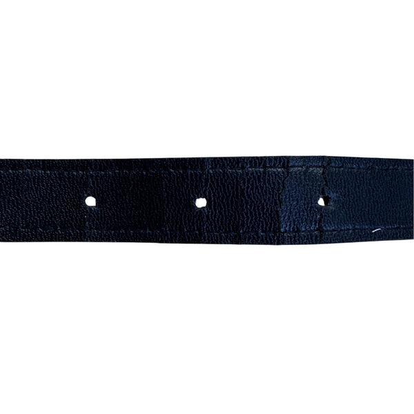 Black & White Lace Belt With Silver Buckle Size 5