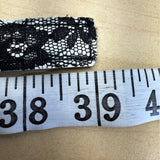 Black & White Lace Belt With Silver Buckle Size 5