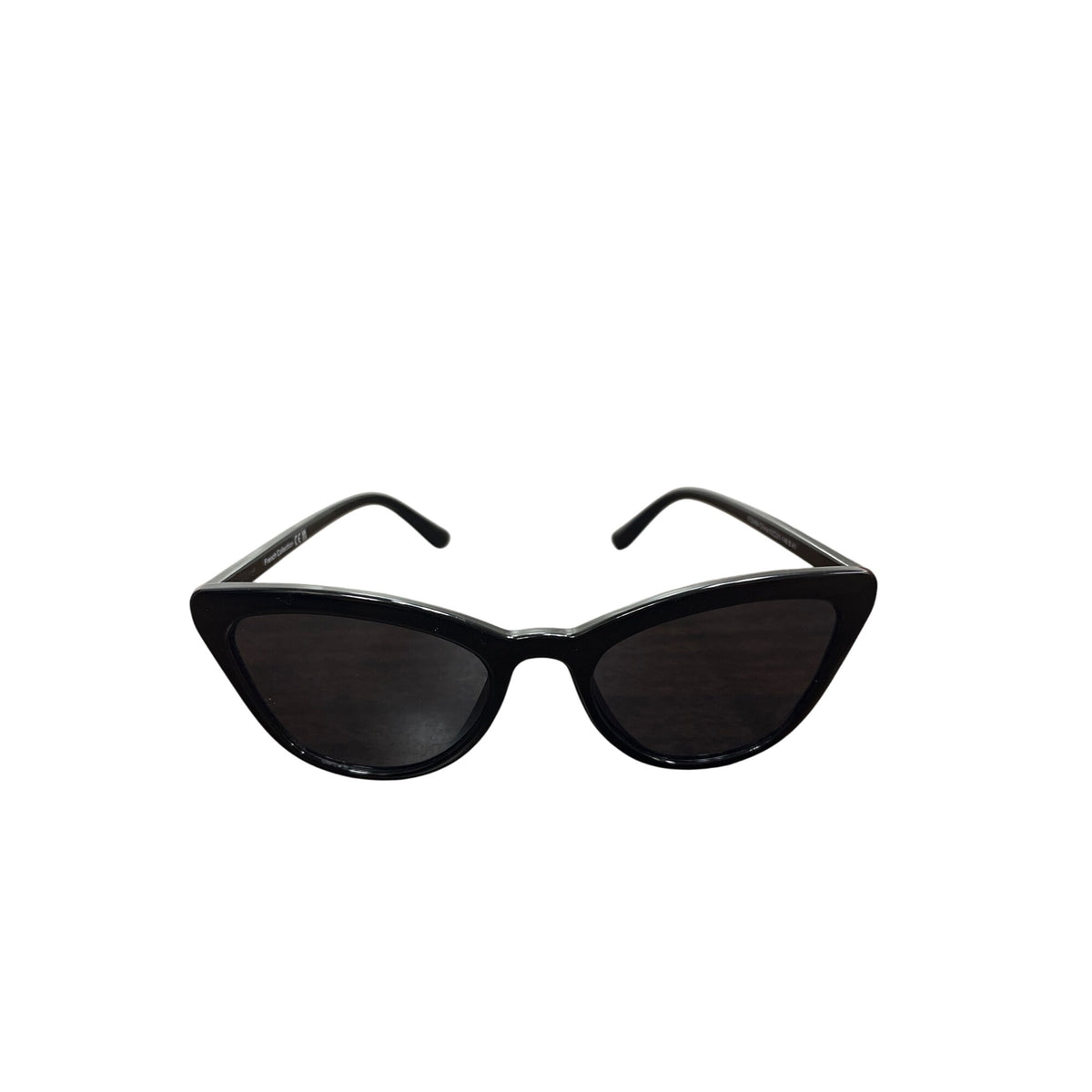 French Collection Womens Black Cat-Eye Sunglasses Lightweight Frame UV Protection Eyewear Stylish