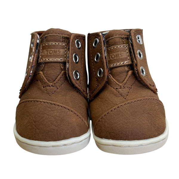 Toms Toddler Brown Lining With TPR Sole Baby Shoes Size T2