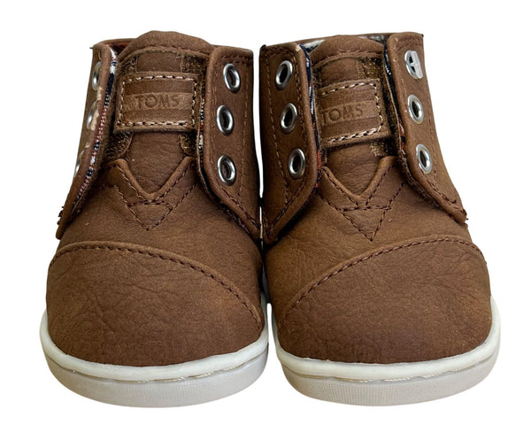 Toms Toddler Brown Lining With TPR Sole Baby Shoes Size T2