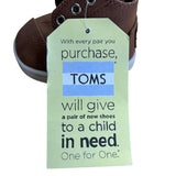 Toms Toddler Brown Lining With TPR Sole Baby Shoes Size T2