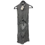 Black & White Checkered Sleeveless Dress With Front Cutout Detail By H&M Divided US 8