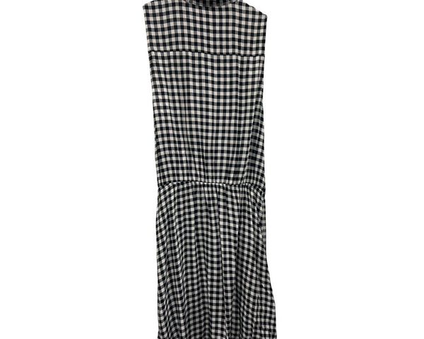 Black & White Checkered Sleeveless Dress With Front Cutout Detail By H&M Divided US 8