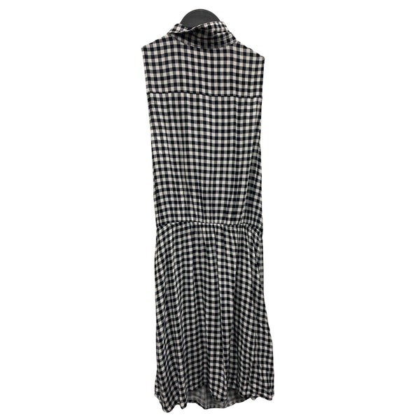 Black & White Checkered Sleeveless Dress With Front Cutout Detail By H&M Divided US 8