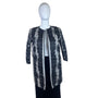 Lafayette 148 Tie-Dye Womens Open-Front Jacket Black/White Size L
