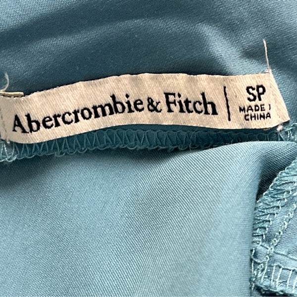 Abercrombie & Fitch Womens Blue Satin Midi Slip Dress Adjustable Straps SP