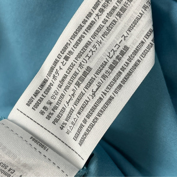 Abercrombie & Fitch Womens Blue Satin Midi Slip Dress Adjustable Straps SP