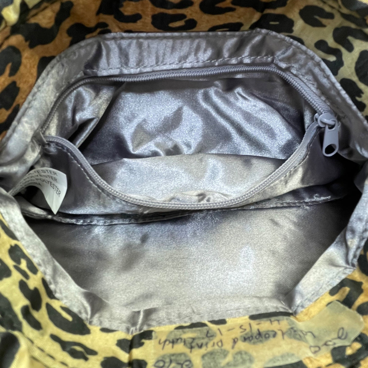 Steve Madden Women’s Leopard Print Ruched Satin Interior Pocket Clutch Bag