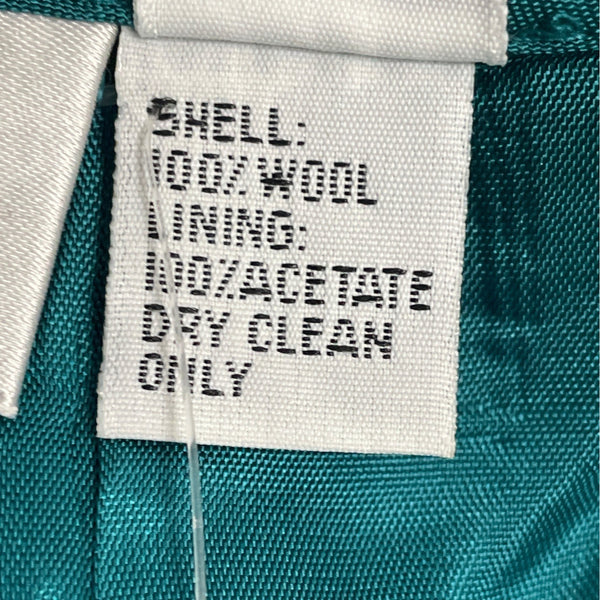 Talbots Petites Womens Teal Pleated Shorts High Waist Button Sz 6 - New