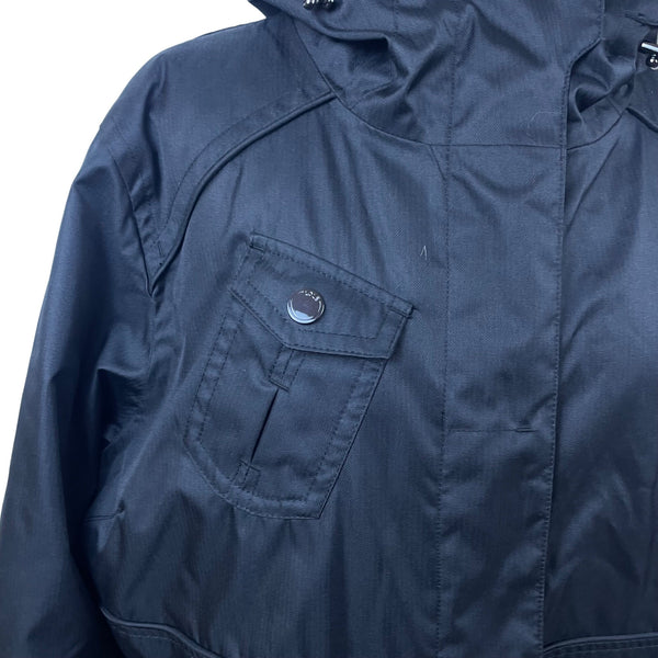 Lolë Women's Black Hooded Jacket Stylish Winter Outerwear Fully Lined Size XXL