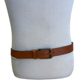 Joes Mens Genuine Leather Belt With Silver Buckle In Tan Brown Size 36