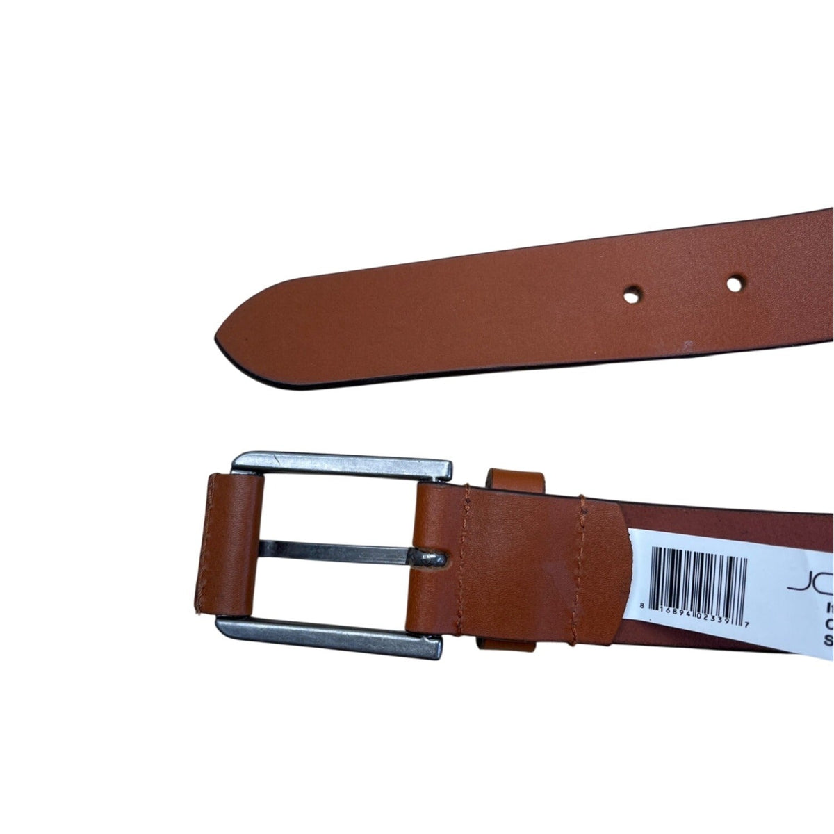 Joes Mens Genuine Leather Belt With Silver Buckle In Tan Brown Size 36