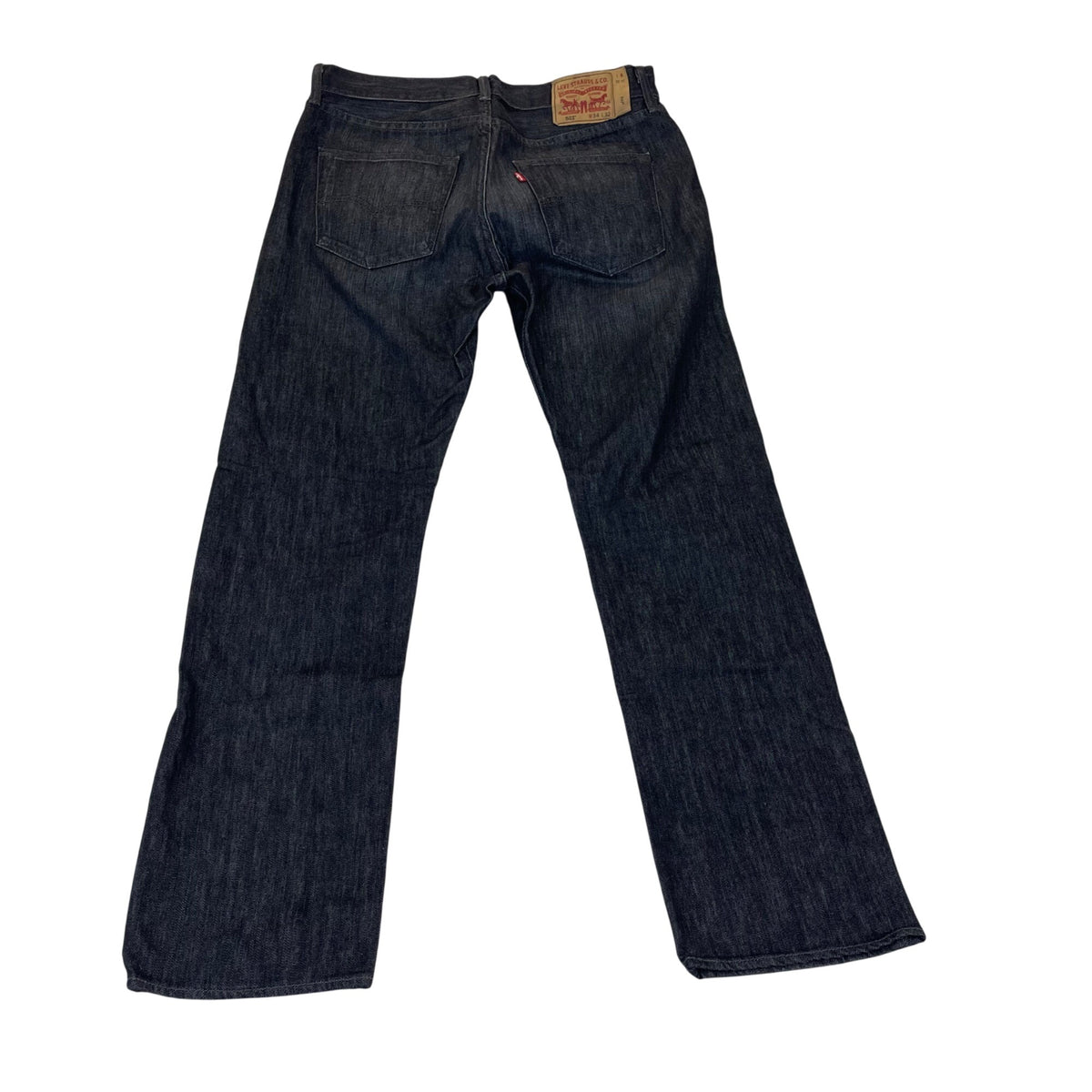 Levis Men's Dark Wash Denim Straight Leg Jeans Cotton 501 Original Fit W34 L32