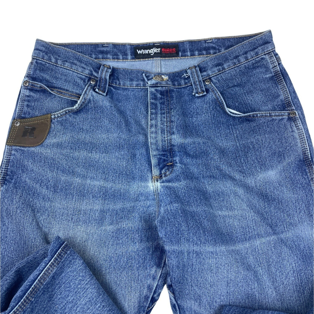 Wrangler Men's Blue Denim Jeans Pants Rigged Worker Sz 34 Approx