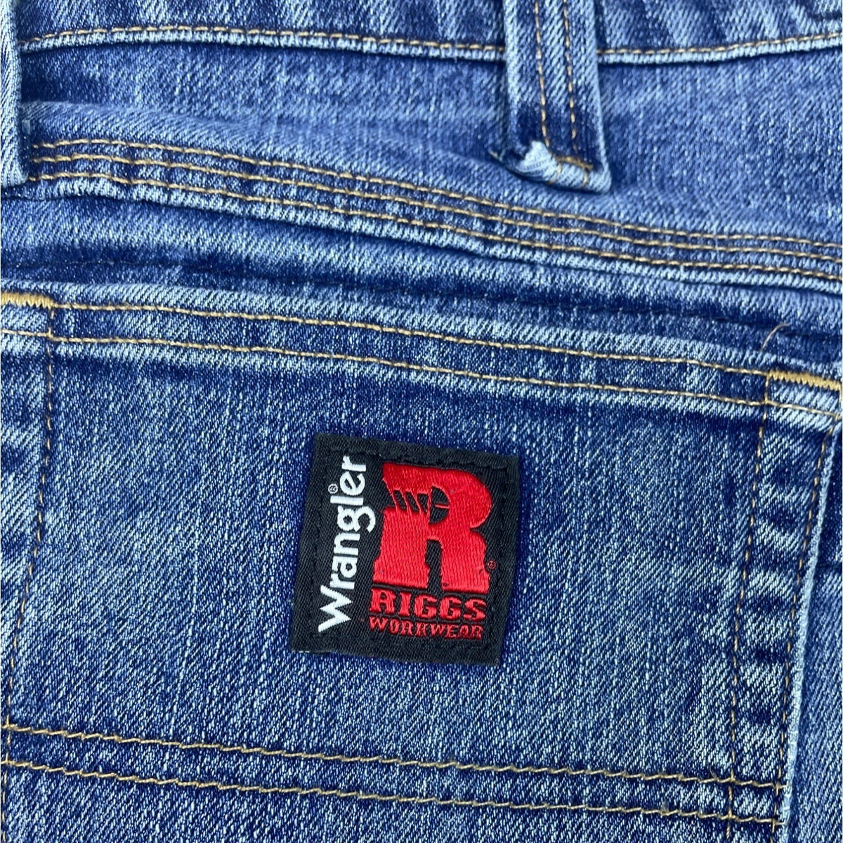 Wrangler Men's Blue Denim Jeans Pants Rigged Worker Sz 34 Approx