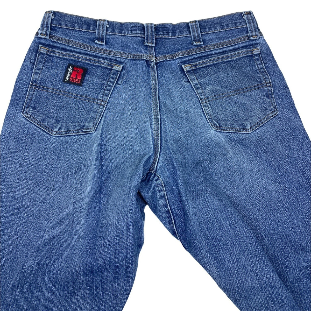 Wrangler Men's Blue Denim Jeans Pants Rigged Worker Sz 34 Approx