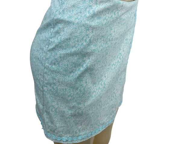 Crown & Ivy Womens Light Blue Floral Wrap Skort Size 4 - New