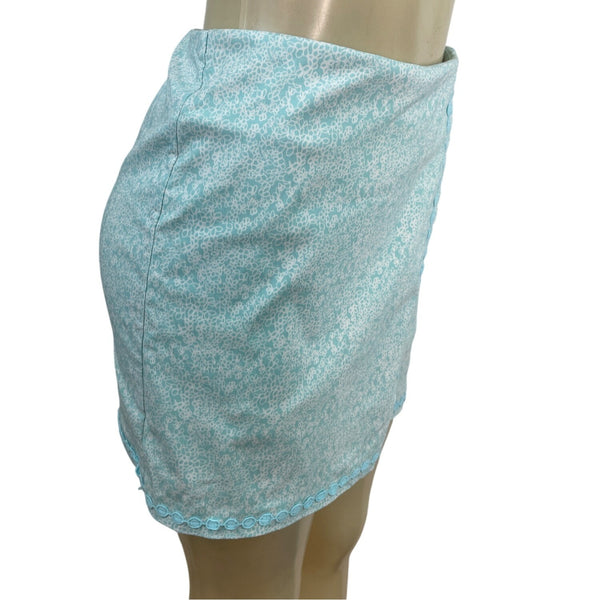 Crown & Ivy Womens Light Blue Floral Wrap Skort Size 4 - New