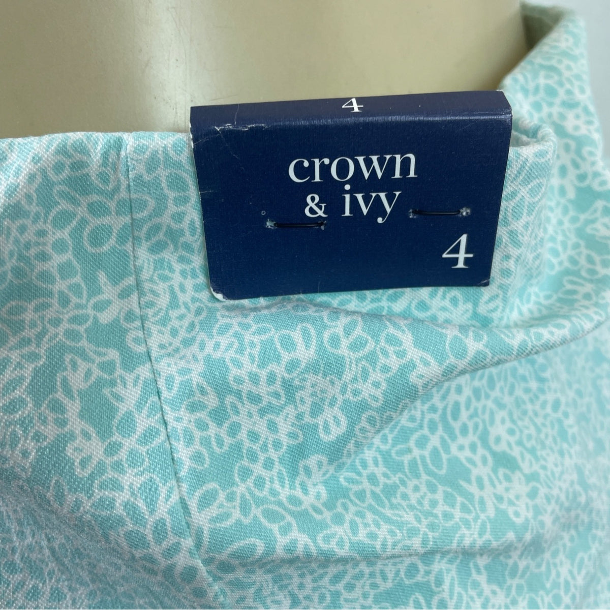 Crown & Ivy Womens Light Blue Floral Wrap Skort Size 4 - New