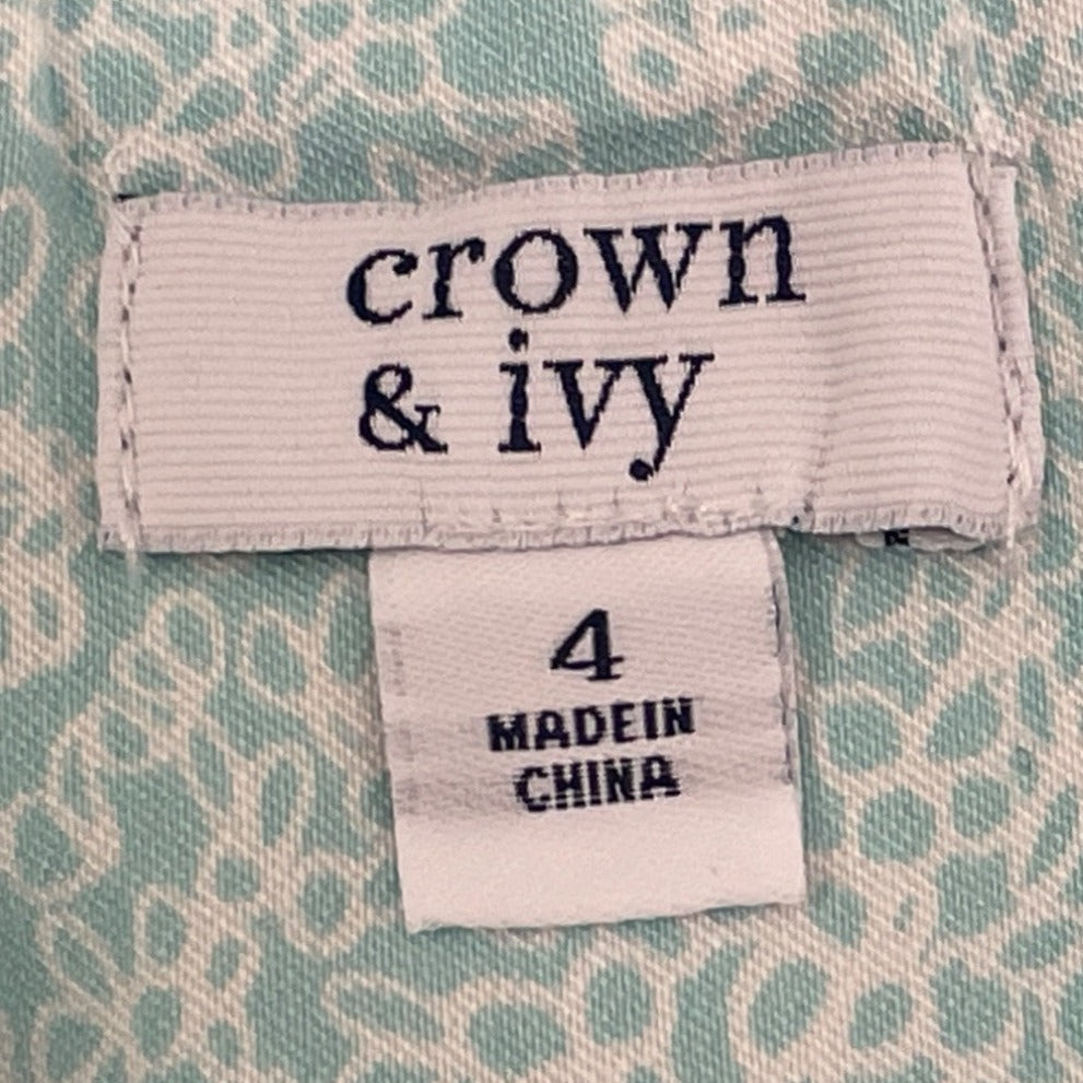 Crown & Ivy Womens Light Blue Floral Wrap Skort Size 4 - New