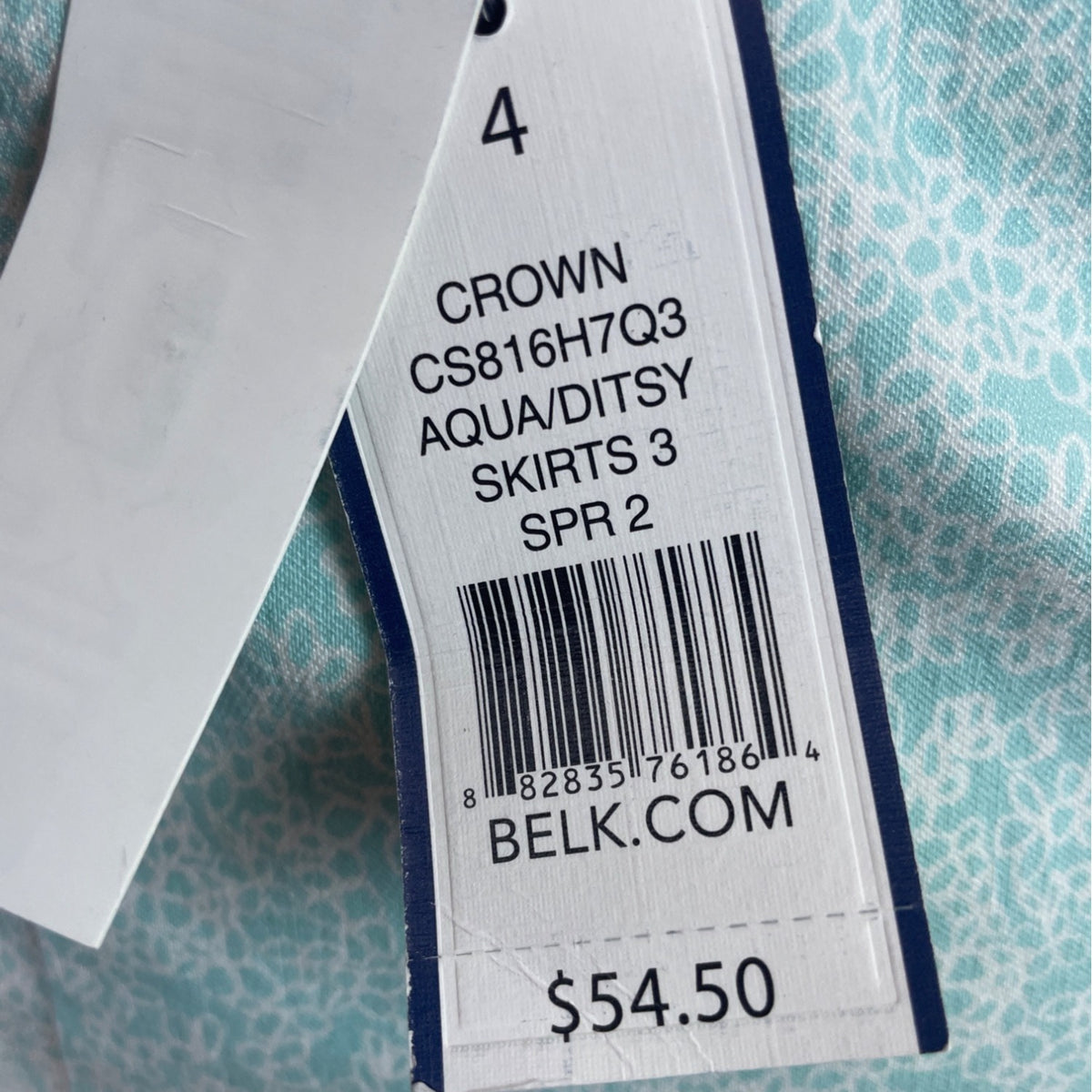 Crown & Ivy Womens Light Blue Floral Wrap Skort Size 4 - New